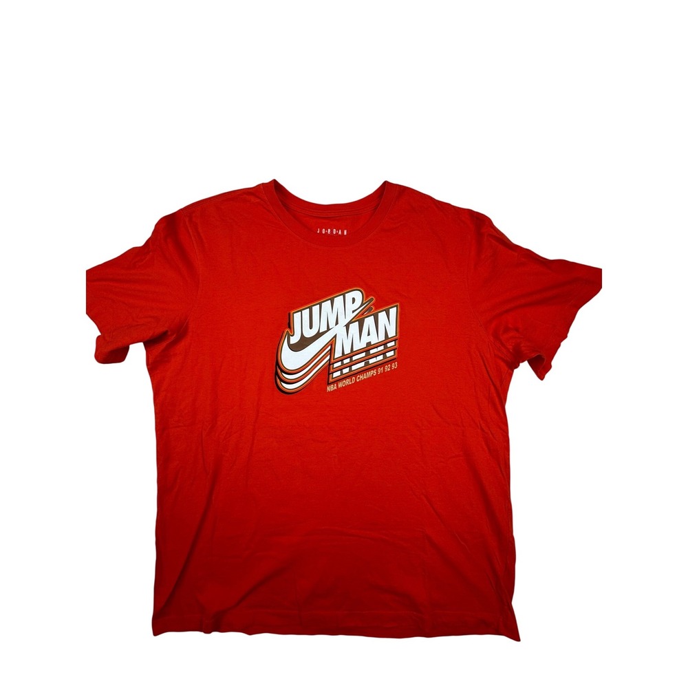 Jordan T-Shirt‎ Mens XXL Red NBA World Champs 91 92 93 Jumpman Graphic Tee